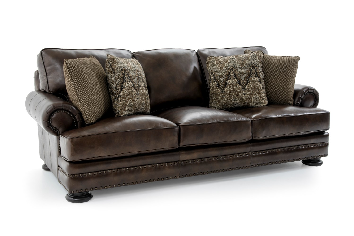 Bernhardt Bernhardt Living 5377L Brown Leather Foster Stationary